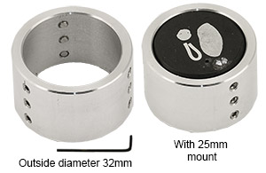 EM-Tec R4 Adapterhülse für 25 mm / 1 Zoll metallographische Schliffproben, kompatibel mit EM-Tec R4 Top Referenzhalter